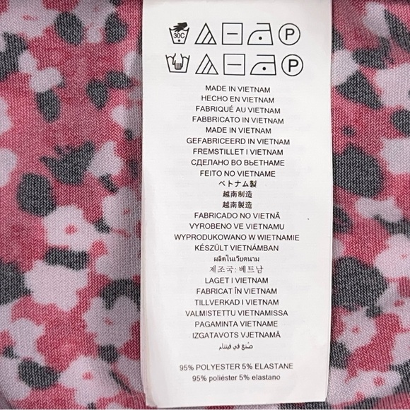 Medium MICHAEL Michael Kors Fuchsia Pink White Black Floral Dress Sleeveless - Picture 13 of 16